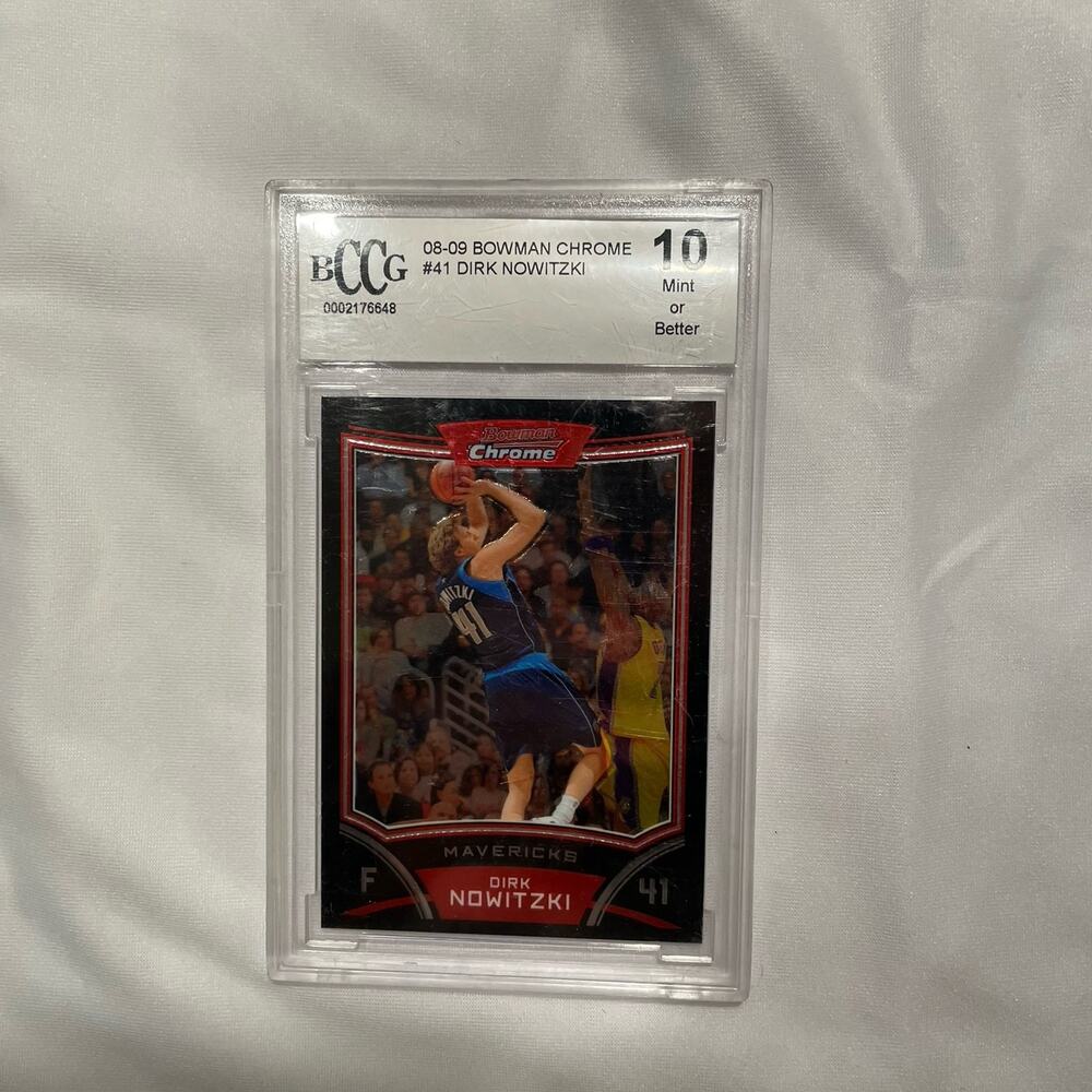 Bccg graded 2008-09 topps bowman chrome dirk nowitzki basketball sports card